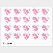 roze geluksgetal 888 hart sticker (Vel)