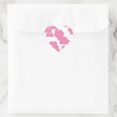 roze geluksgetal 888 hart sticker (Tas)