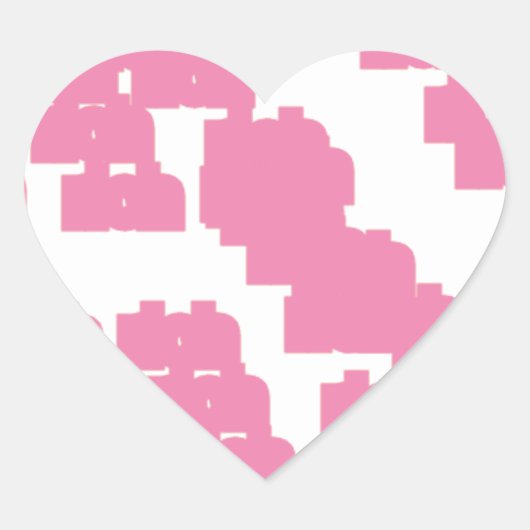 roze geluksgetal 888 hart sticker (Voorkant)