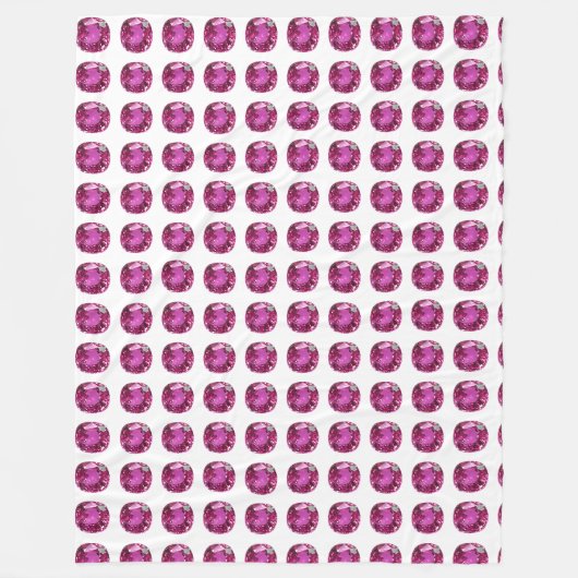 Roze Gem Patroon Fleece Deken (Voorkant)