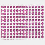 Roze Gem Patroon Fleece Deken (Voorkant (Horizontaal))