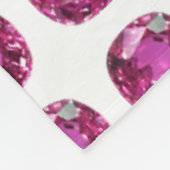 Roze Gem Patroon Fleece Deken (Hoek)