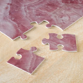 Roze gem-steenhipster met kristaldruse legpuzzel (Zijkant)