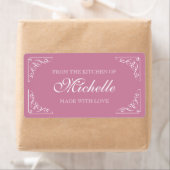 Roze Gemaakt met liefde Uit de keuken van voedsell Etiket (Insitu)