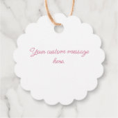 Roze gemaakt met liefdesvoedsel Gift Bedankjes Labels (Achterkant)