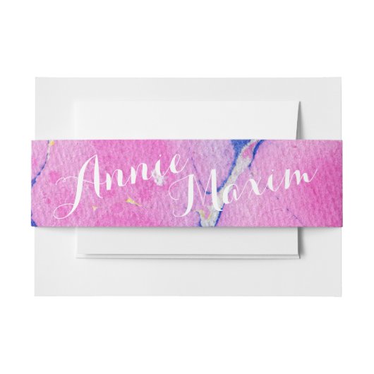 Roze gemarmerd uitnodigingen wikkel (Voorkant Voorbeeld)