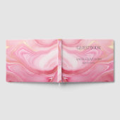 Roze gemarmerde achtergrond gastenboek (Volledig)