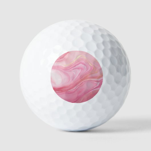 Roze gemarmerde achtergrond golfballen (Voorkant)