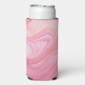 Roze gemarmerde achtergrond seltzer blikjeskoeler (Seltzer Achterkant)