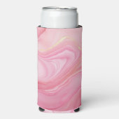 Roze gemarmerde achtergrond seltzer blikjeskoeler (Seltzer Voorkant)