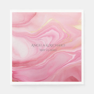 Roze gemarmerde achtergrond servet