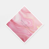 Roze gemarmerde achtergrond servet (Hoek)