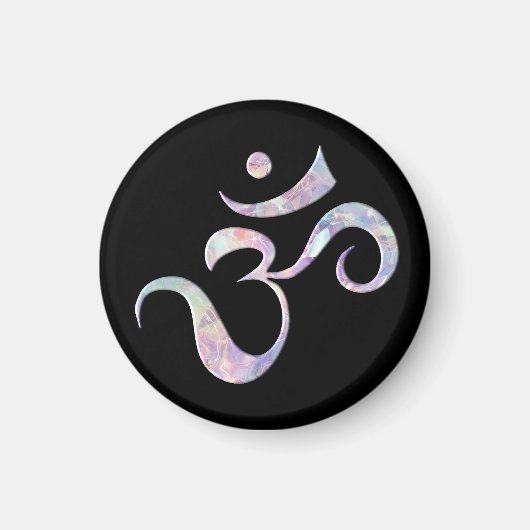 Roze gemarmerde Om Magneet (Voorkant)