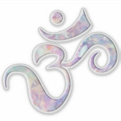 Roze gemarmerde Om  Sticker (Voorkant)