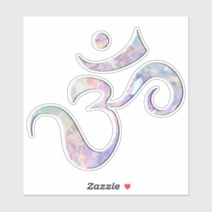 Roze gemarmerde Om  Sticker