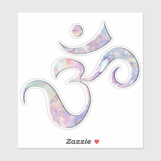 Roze gemarmerde Om  Sticker (Vel)