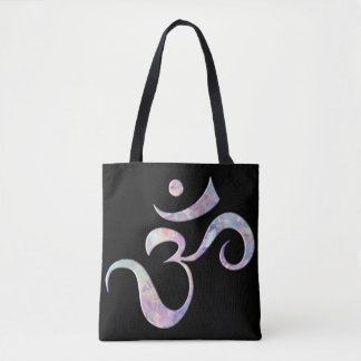 Roze gemarmerde Om Tote Bag