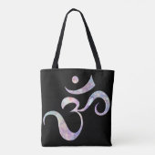 Roze gemarmerde Om Tote Bag (Achterkant)