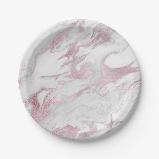 Roze gemarmerde papieren bord (Voorkant)