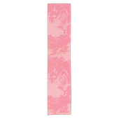 Roze gemarmerde wolk abstract korte tafelloper (Voorkant)
