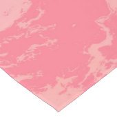Roze gemarmerde wolk abstract korte tafelloper (Hoek)