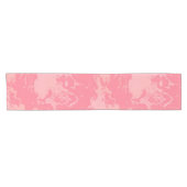 Roze gemarmerde wolk abstract korte tafelloper (Horizontaal)