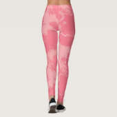 Roze gemarmerde wolk abstract leggings (Achterkant)
