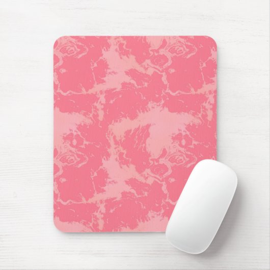 Roze gemarmerde wolk abstract muismat (Met muis)