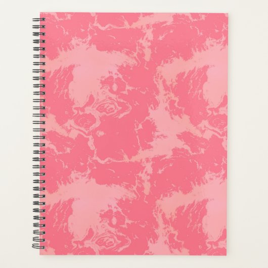 Roze gemarmerde wolk abstract planner (Voorkant)