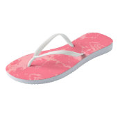 Roze gemarmerde wolk abstract teenslippers (Schuin)