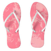 Roze gemarmerde wolk abstract teenslippers (Voetbed)