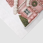Roze Gemberkoekhuis Tissuepapier (Detail)