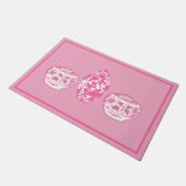 Roze gemberpotten deurmat (Schuin)