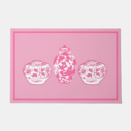 Roze gemberpotten deurmat