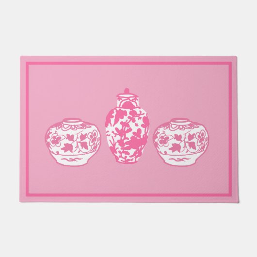 Roze gemberpotten deurmat (Voorkant)