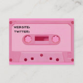 Roze gemengde tape visitekaartje (Achterkant)