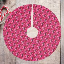 Roze gemoduleerd Poinsettia Patroon Kerstboom Rok