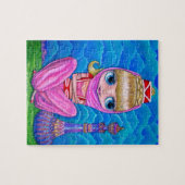 Roze Genie Doll en Magische Fles Puzzle Legpuzzel (Horizontaal)