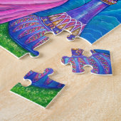 Roze Genie Doll en Magische Fles Puzzle Legpuzzel (Zijkant)