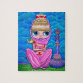 Roze Genie Doll en Magische Fles Puzzle Legpuzzel (Verticaal)