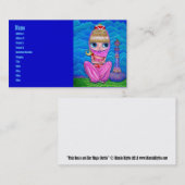 Roze genie en haar magische fles visitekaartje (Voorkant / Achterkant)