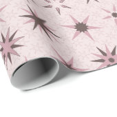  roze Geo Stars - patroon. Cadeaupapier (Rol Hoek)