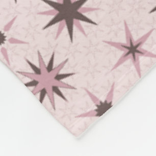 roze Geo Stars - patroon. Fleece Deken