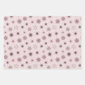 roze Geo Stars - patroon. Inpakpapier Vel (Voorkant 2)