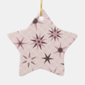  roze Geo Stars - patroon. Keramisch Ornament (Voorkant)