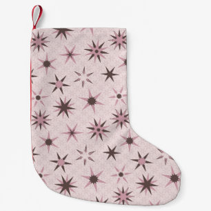 roze Geo Stars - patroon. Kleine Kerstsok