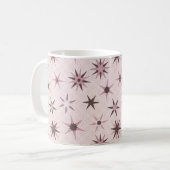  roze Geo Stars - patroon. Koffiemok (Voorkant links)