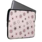  roze Geo Stars - patroon. Laptop Sleeve (Voorkant Rechts)