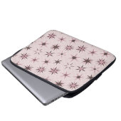  roze Geo Stars - patroon. Laptop Sleeve (Voorkant onderkant)