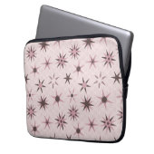 roze Geo Stars - patroon. Laptop Sleeve (Voorkant Links)